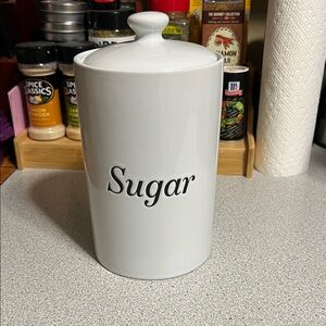 Elegant White Sugar Canister